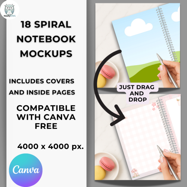 18 Spiral Notebook Mockups