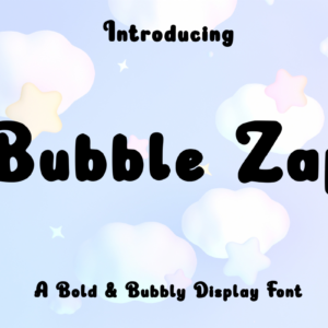 Bubble Zap – A Fun Bubble Display Font