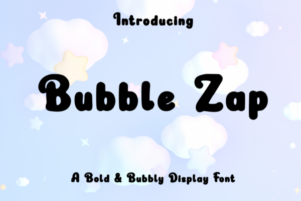Bubble Zap – A Fun Bubble Display Font