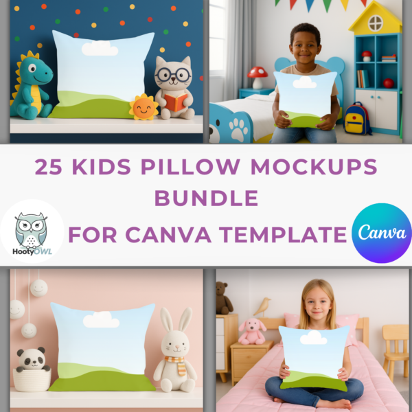 25 Kids Pillow Mockups