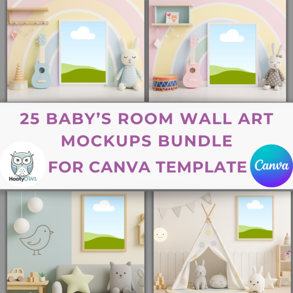 25 Nursery Wall Art Mockups